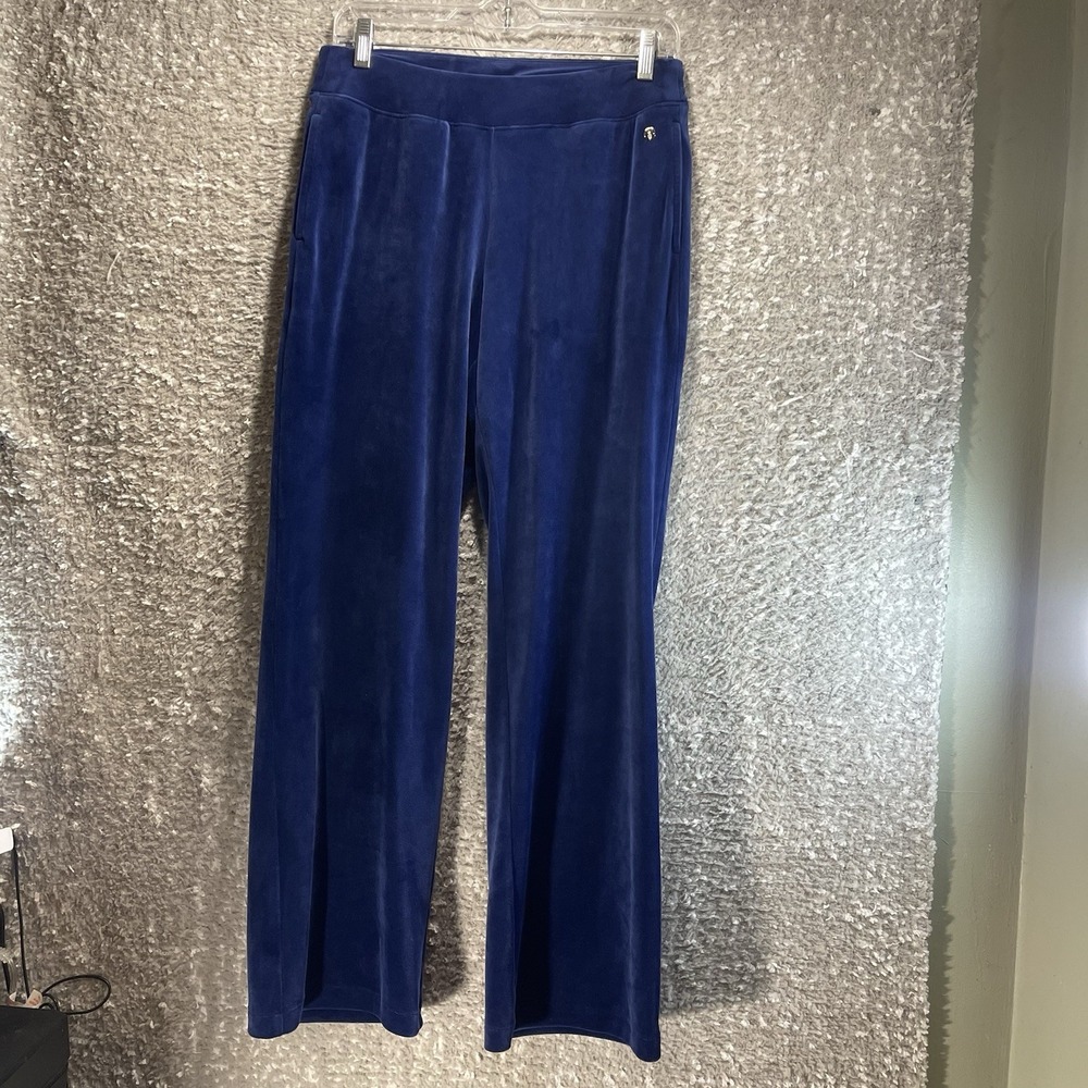 Tommy Bahama Velvet Velour Pull on Pants XS Royal Blue Pockets Loungewear
